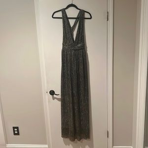 Black and Gold Sparkle Formal Gown